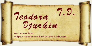 Teodora Đurkin vizit kartica